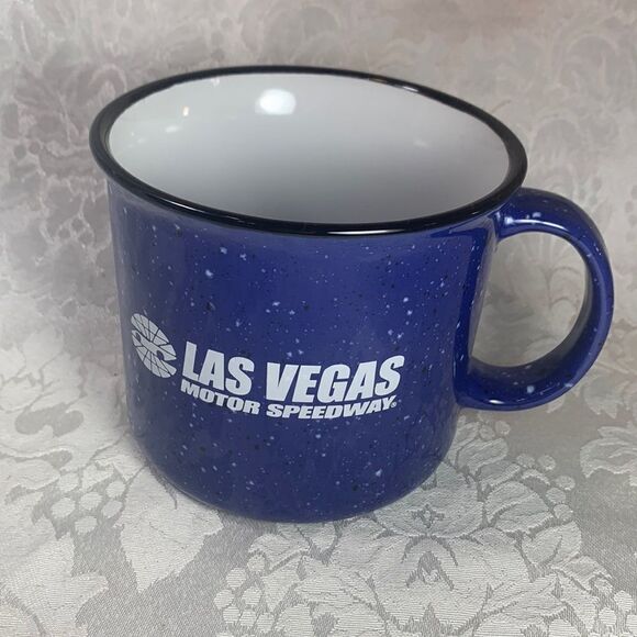 Las Vegas Motor Speedway Other - Blue Ceramic Tin Cup 16 Ounces